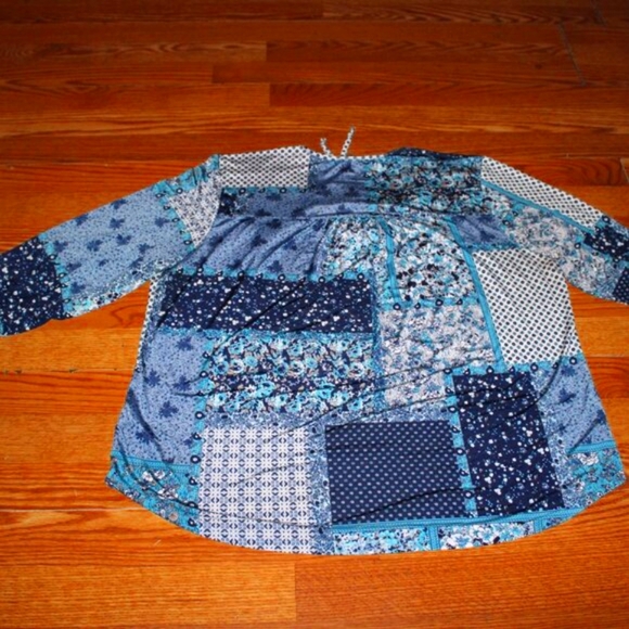 Links Patchwork Print Blouse - Size L - Picture 6 of 9